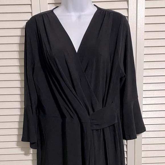 Gramergy 22 Black Women's faux Wrap Dress - Picture 1 of 9